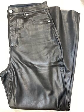Express Black Leather Bootcut Pants